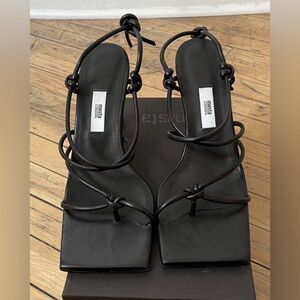 Miista Elegant Black Strappy Heels